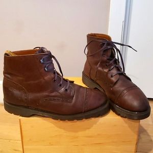 Rare Vtg England 8125 brogue brown leather boots sz 10 U.S./8 U.K.